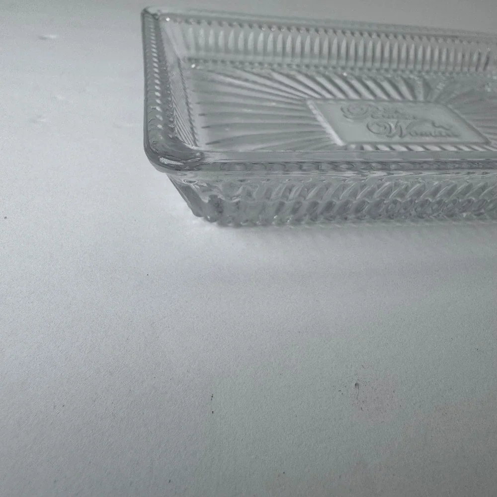 The Pioneer Woman Serving Tray Clear Glass Adeline Sunburst Rectangular